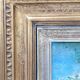 Antique oil painting, bouquet of peonies, ornate gilded frame