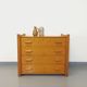 Commode vintage en orme blond des années 80