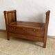 Old solid wood roller chest bench