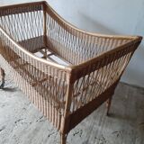 Rotin cradle baby bed