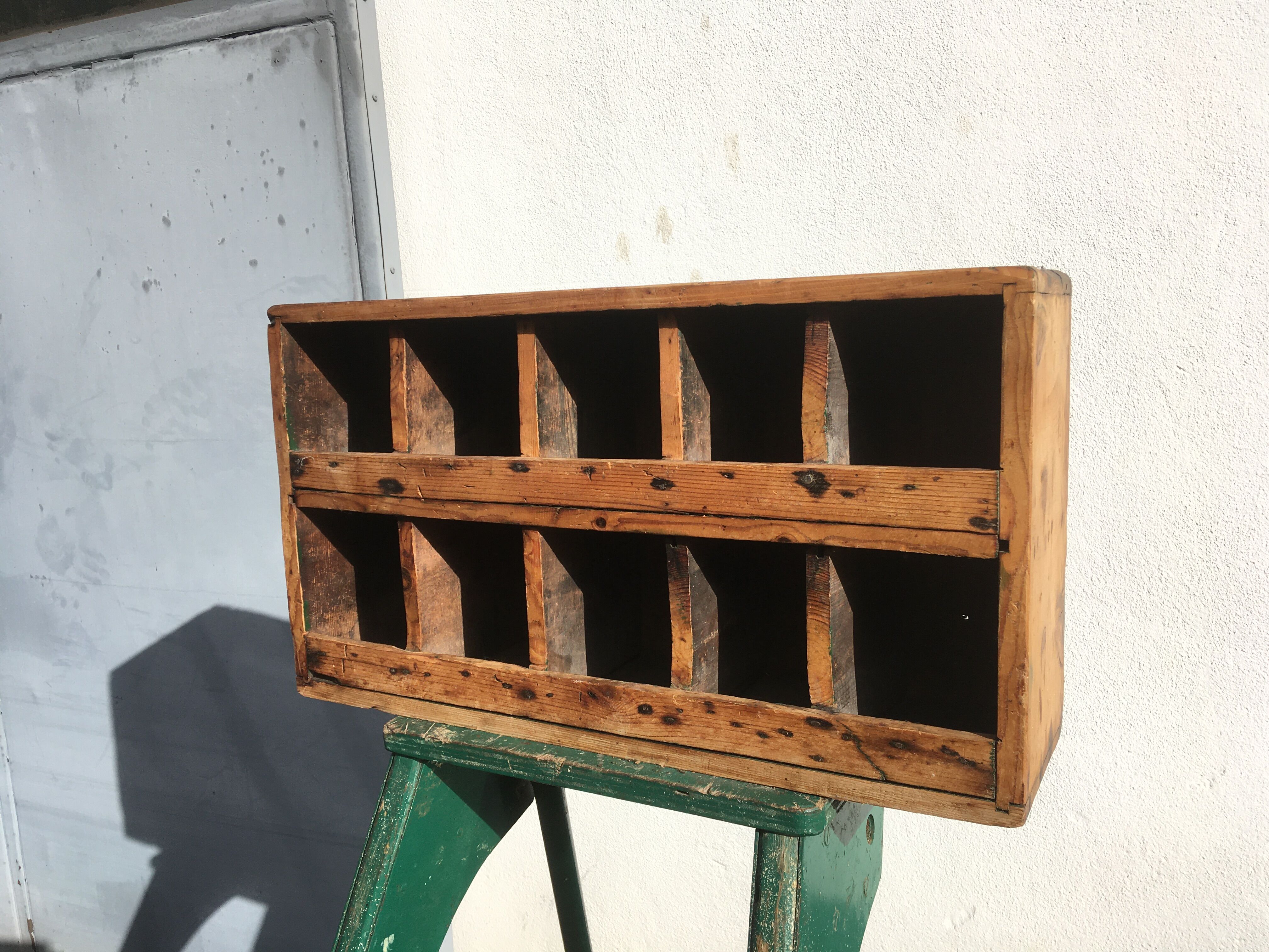 Vintage workshop locker in fir wood