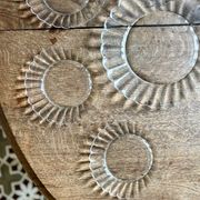 Vintage dessert service in clear glass
