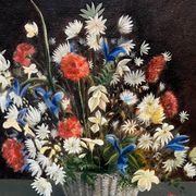 Rudi de Vos. Nature morte aux fleurs.