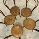 5 Thonet bistro chairs in curved wood