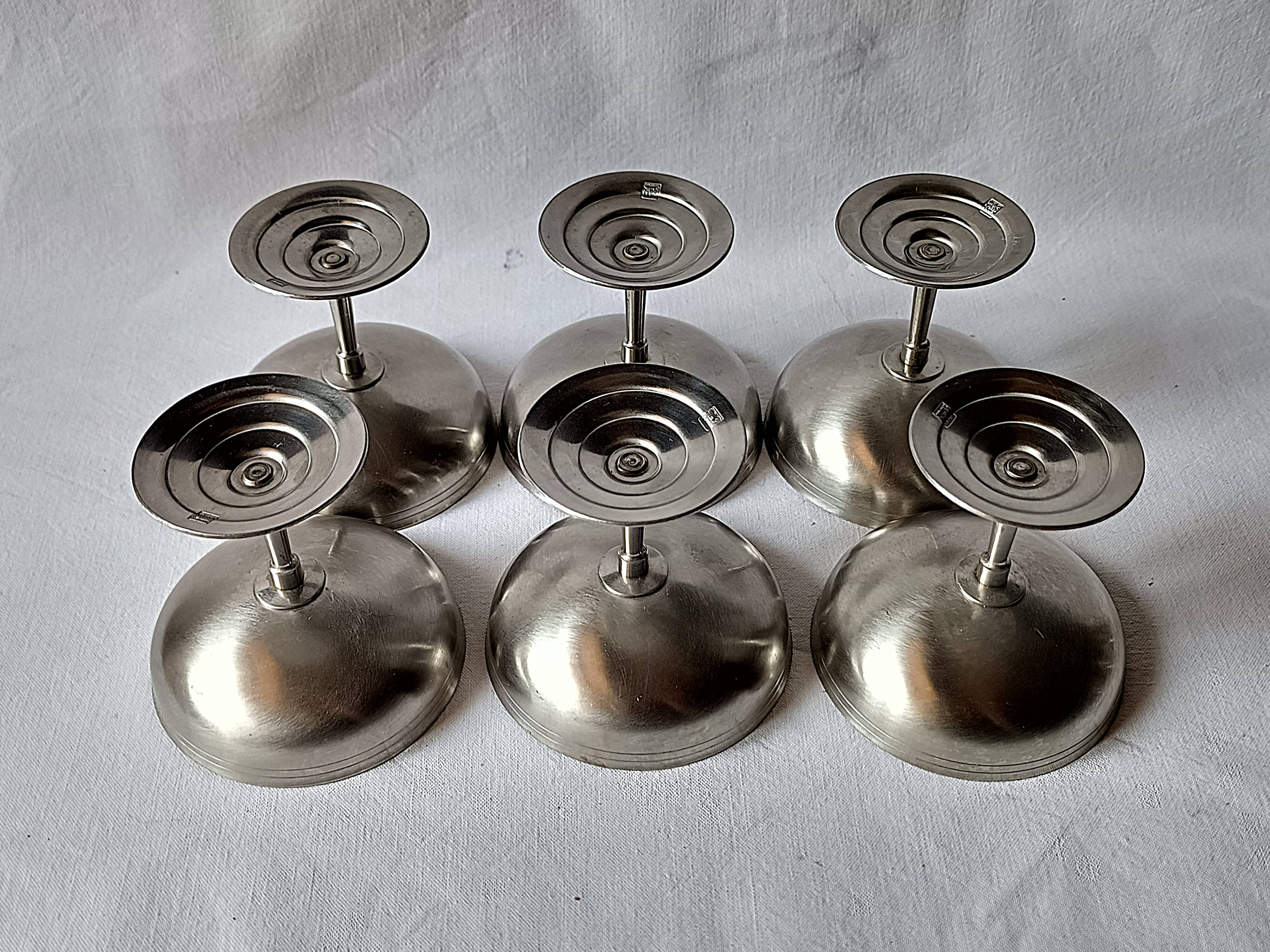 6 cups by Letang & Remy vintage design France