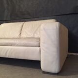 Natuzzi design sofa in cream leather
