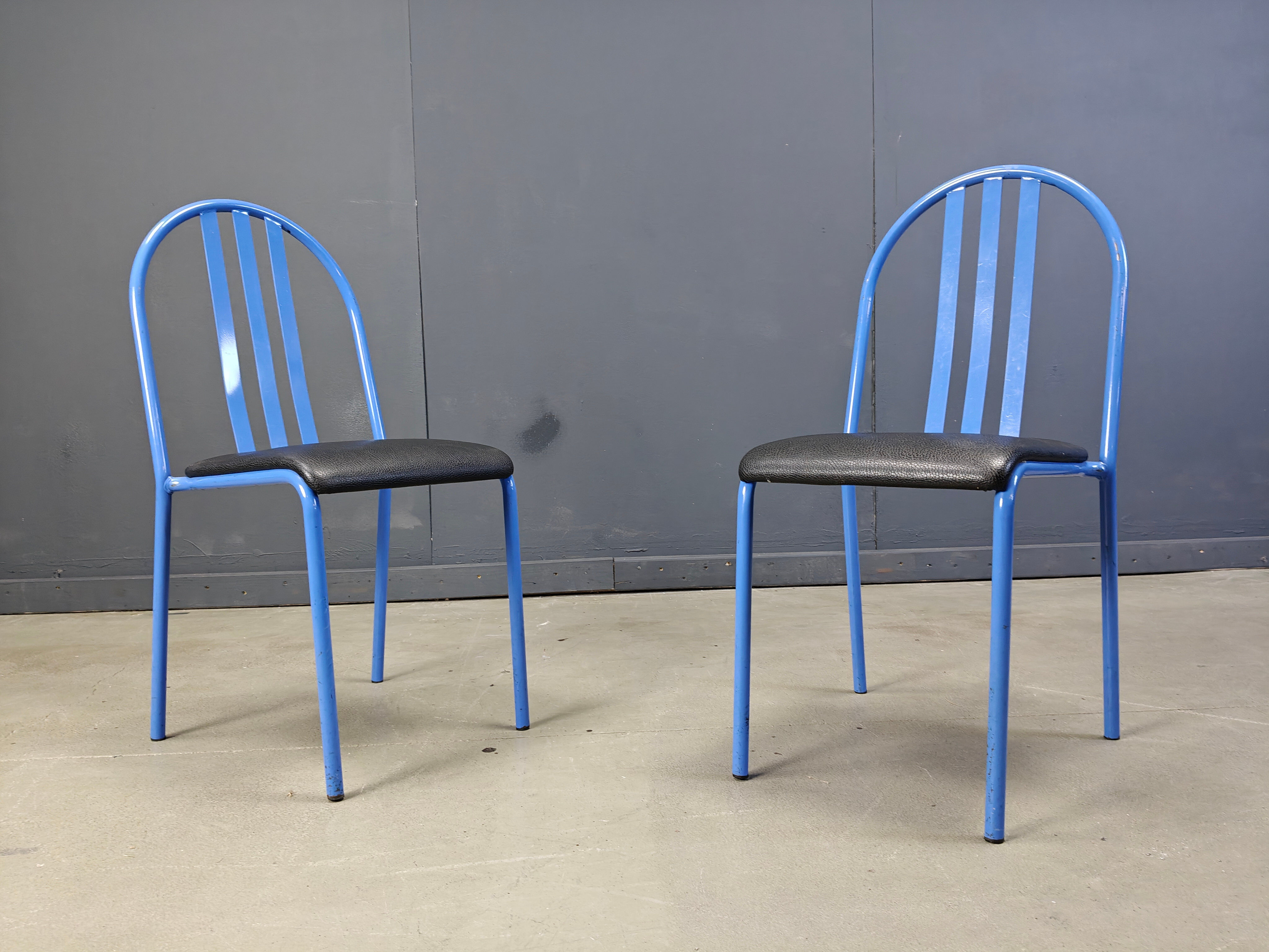 Ensemble de chaises Nr 222 par Robert Mallet-Stevens, années 1980, ensemble de 7.