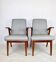 Set of  vintage armchairs chairs 300-123, design by M. Puchała - grey herringbone