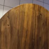 Louis-Philippe round table in solid walnut, extendable