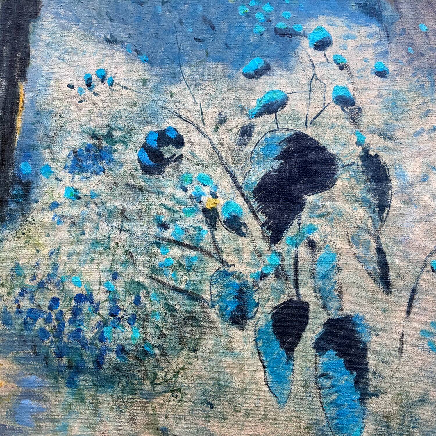 Huile Sur Toile Encadrée D’après L’œuvre Bouddha De Odilon Redon 100cm