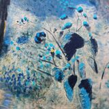 Oil on canvas framed after the work Buddha by Odilon Redon 100cm