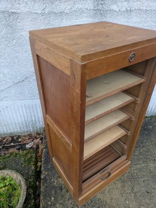 Filing cabinet, tambour door cabinet