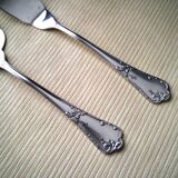 Silver-plated fish serving utensils, SBF style. Louis XV style