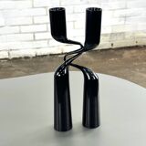 Menu candlestick set in black by Mikaela Dörfel