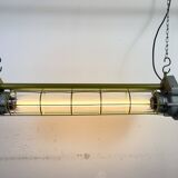 Grey Soviet Industrial Hanging Tube Light, 1970s