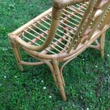Pair of vintage rattan sofas