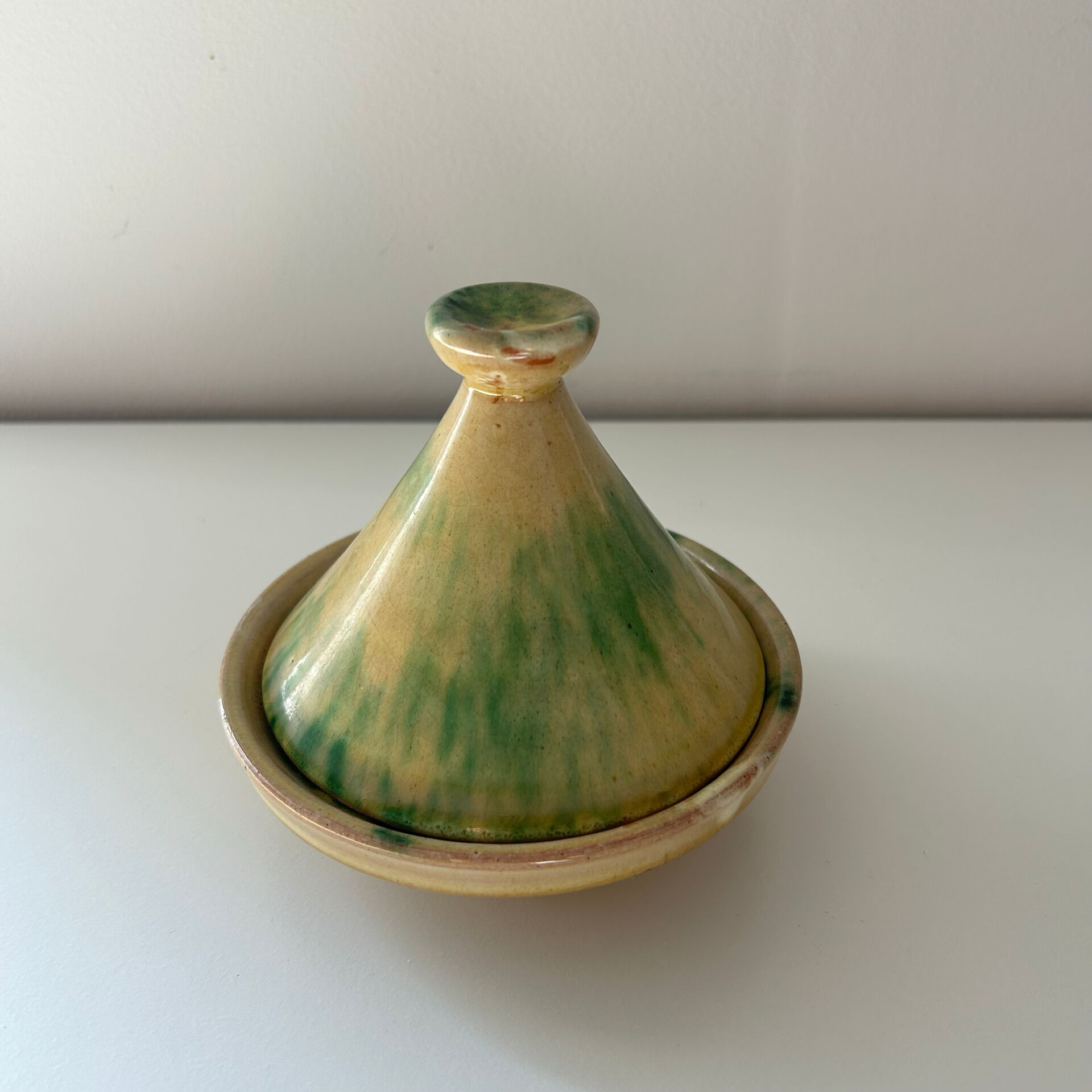 Yellow tagine dish