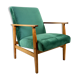 Fauteuil en velours vert vintage, 1970