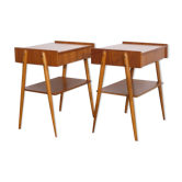 Pair of Scandinavian teak bedside tables from "Carlstrom" 1960