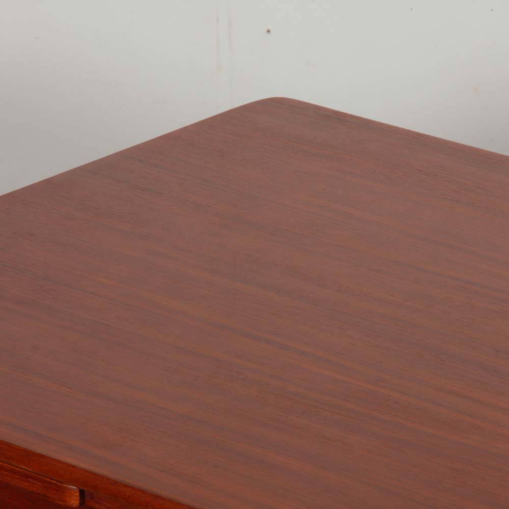 Rectangular extendable dining table in teak, 1970.