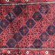 Pretty rug old belgian Afghan Turkmen handmade 100x180 cm