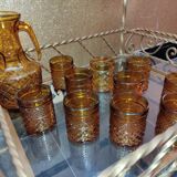 Amber whiskey set