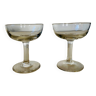 Set of 2 old champagne glasses