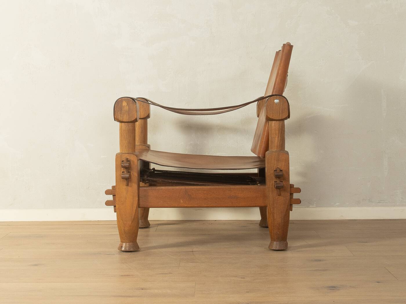 Brutalist Vintage Safari Armchair