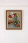 Swedish Oil on Canvas “Still Life with Amaryllis and Fruit” by A. Lindblom