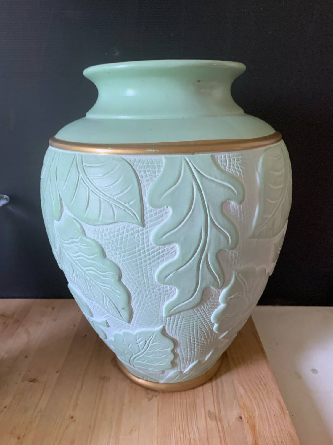 Large green vase
