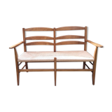 Wood and straw Picard bench