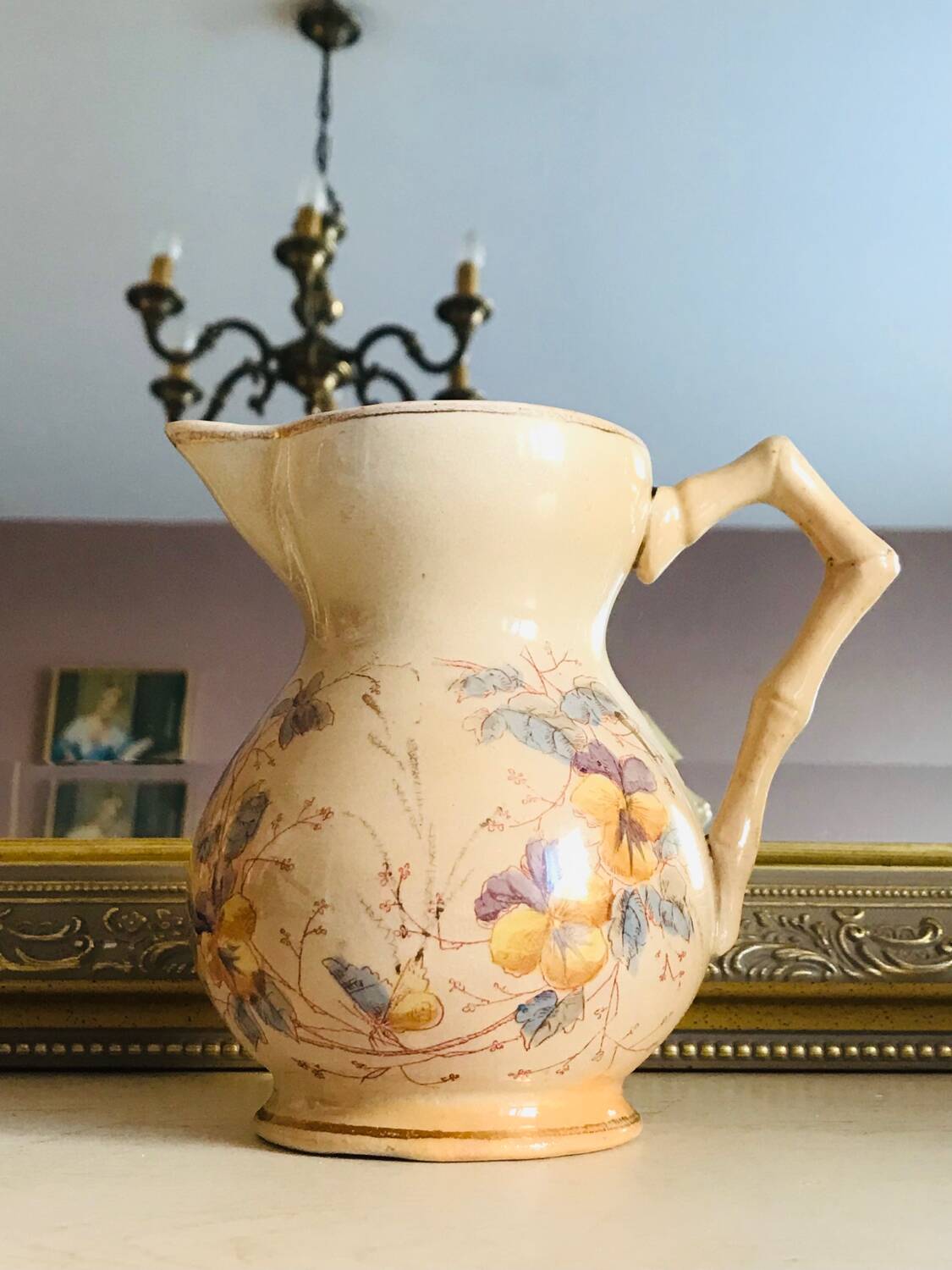 Creil and Mantereau flower pitcher