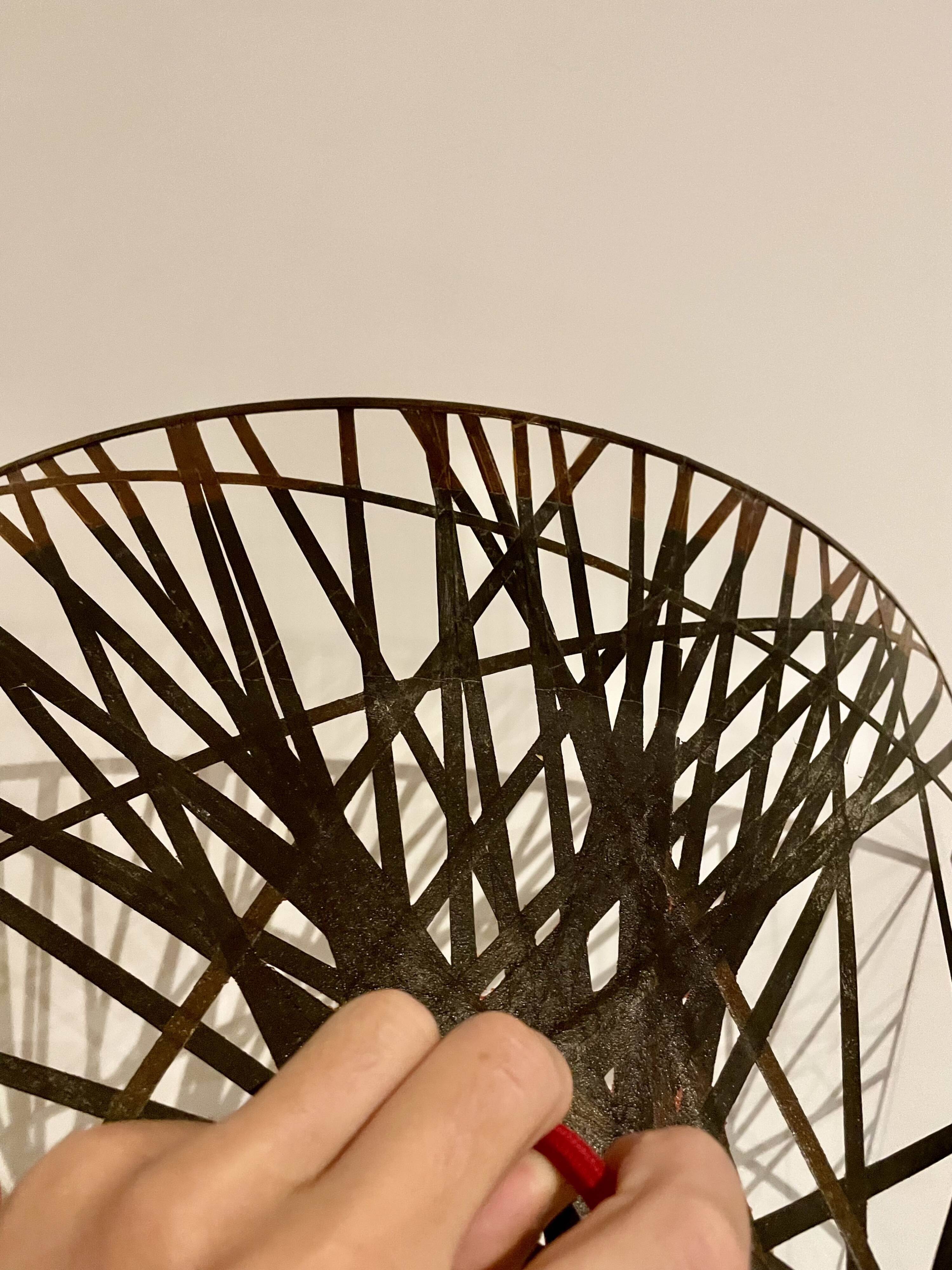 Suspension / ceiling light in carbon fibre – unique piece
