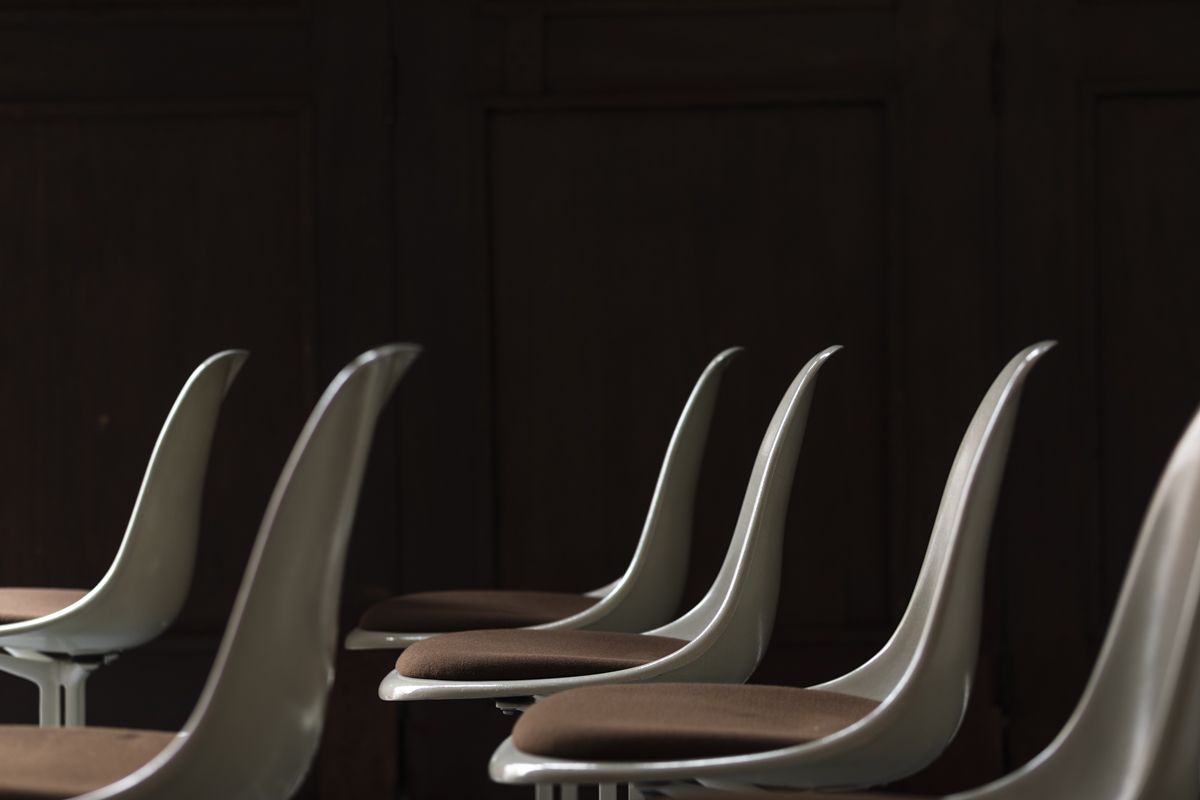 Set of 6 dining chairs 'La Fonda' designed by Charles & Ray Eames for Herman Miller