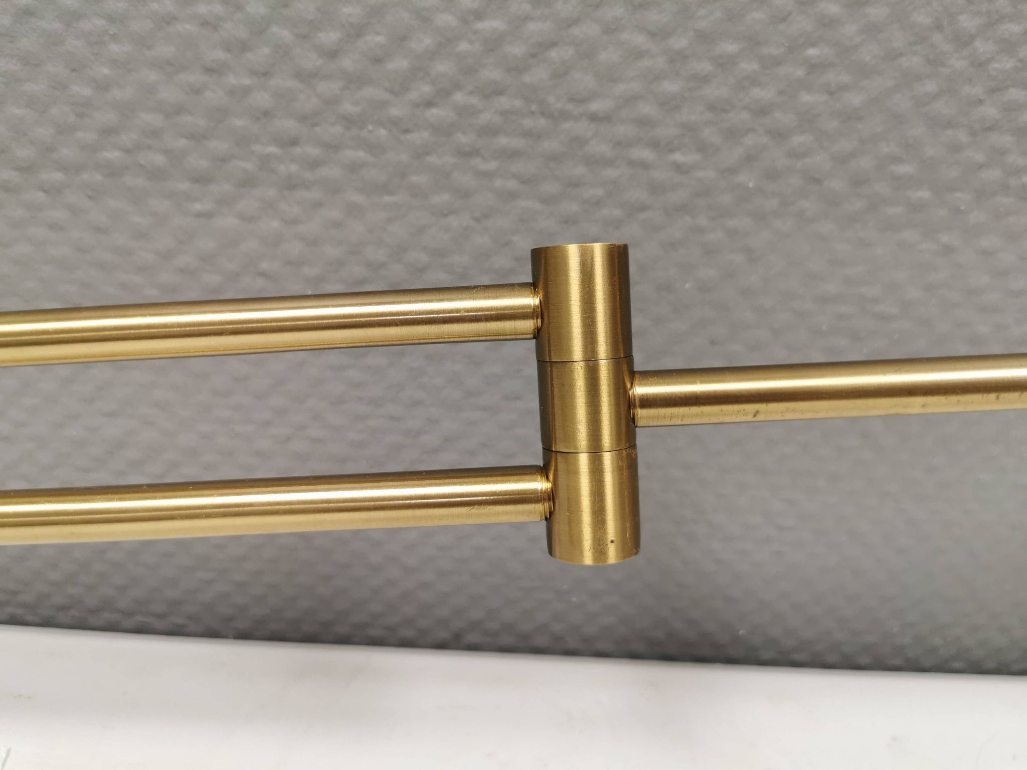 Horisont wall lamps in brass, designed by Jo Hammerborg in 1969, for Danish Fog&Mørup.