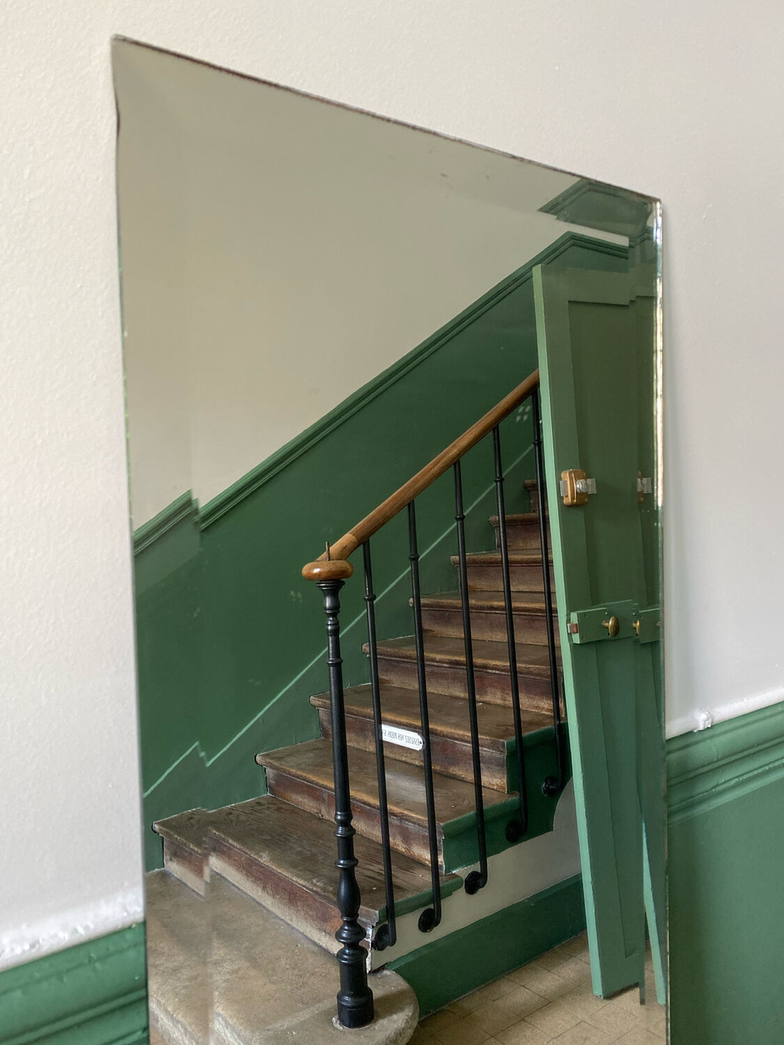 Bevelled antique mirror