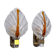 Pair of "leaf" wall lamps by Carl Fagerlund, Murano glass, Germany, 1970