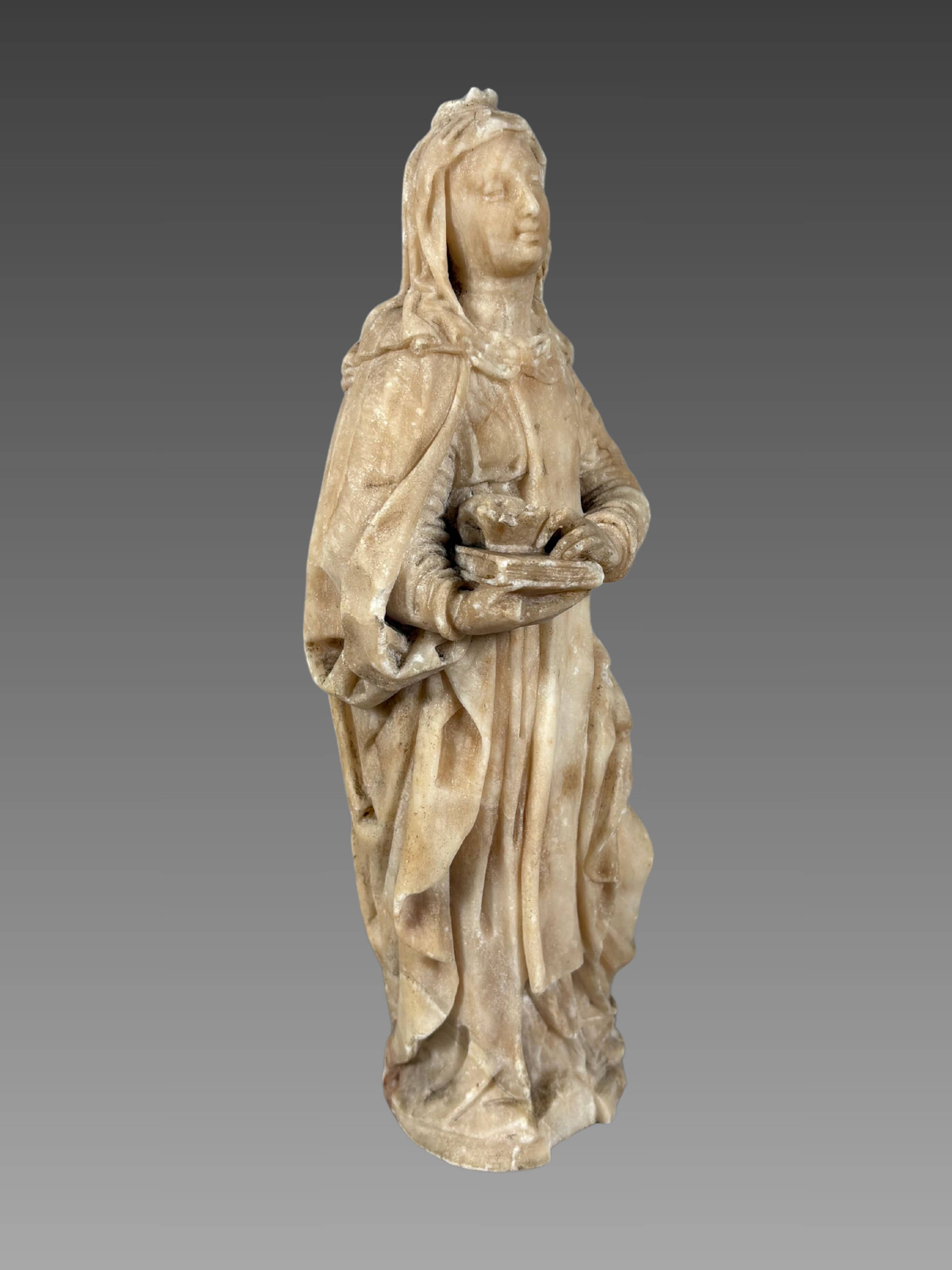 Flandre - Sainte Anne 16th century - Alabaster sculpture