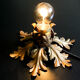Banci firenze gilded flush mount italian wall lamp, 1960s