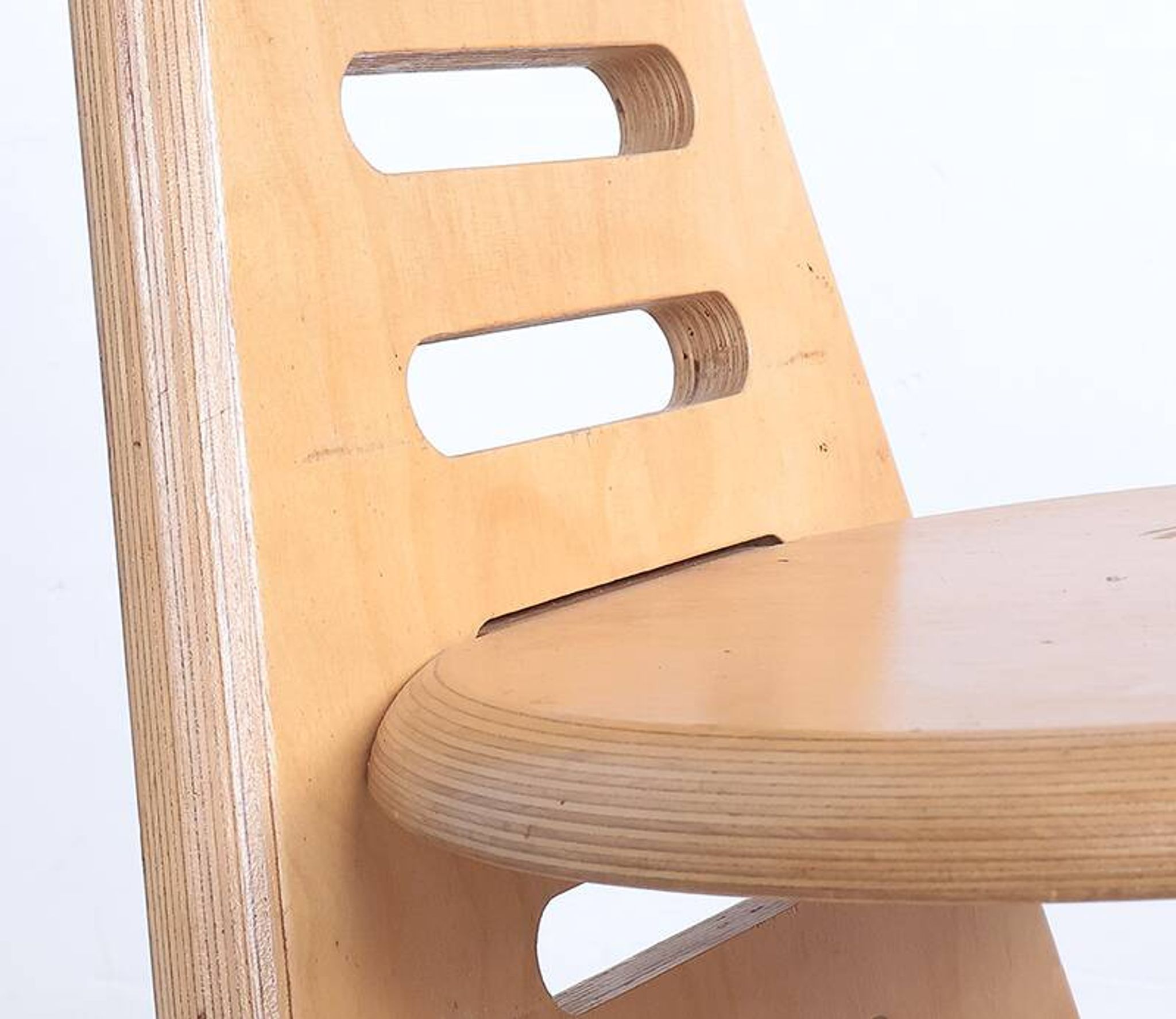 Chaises en bois ajustables Lundi-sit, Lundia années 1980.