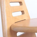 Lundi-sit adjustable wooden chairs, Lundia 1980s
