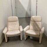 Exceptional and rare Pair of De Sede DS-50 adjustable Lounge Chairs
