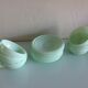 Six coffee cups and saucers in peppermint opaline 50/60