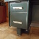 Desk strafor industrial metal covered skai green vintage 1950