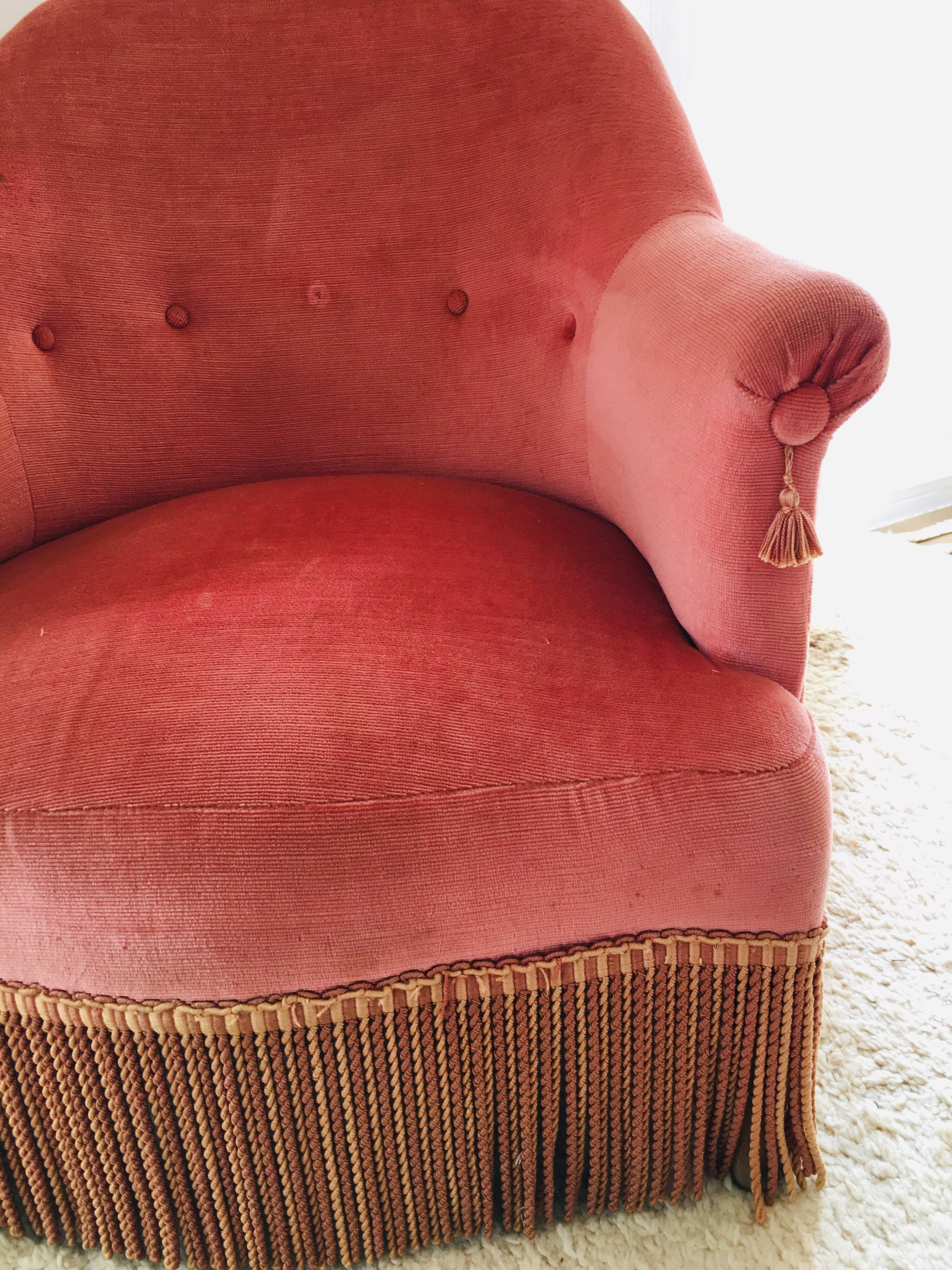 Pink armchair