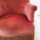 Fauteuil crapaud velour rose