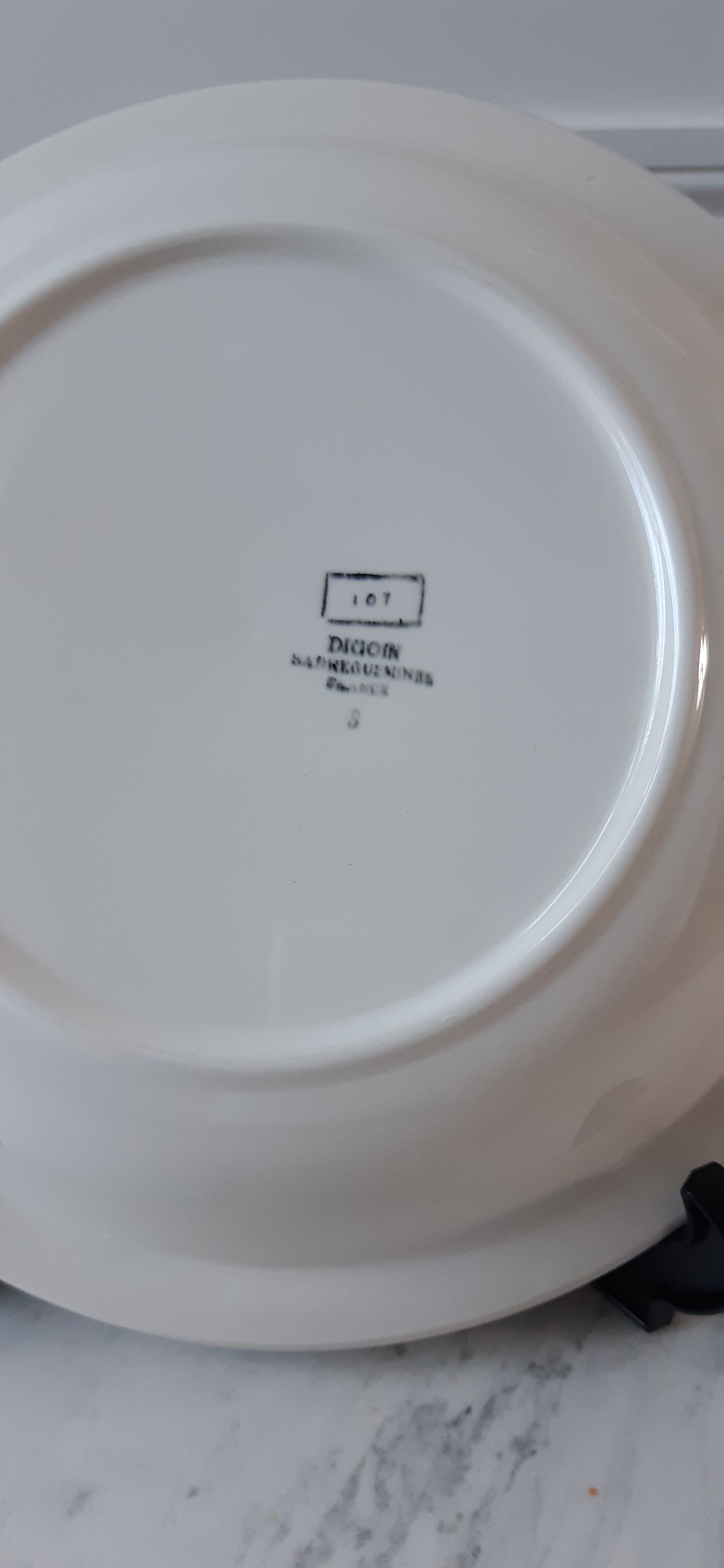 Hollow dish DIgoin Sarreguemines model Olga