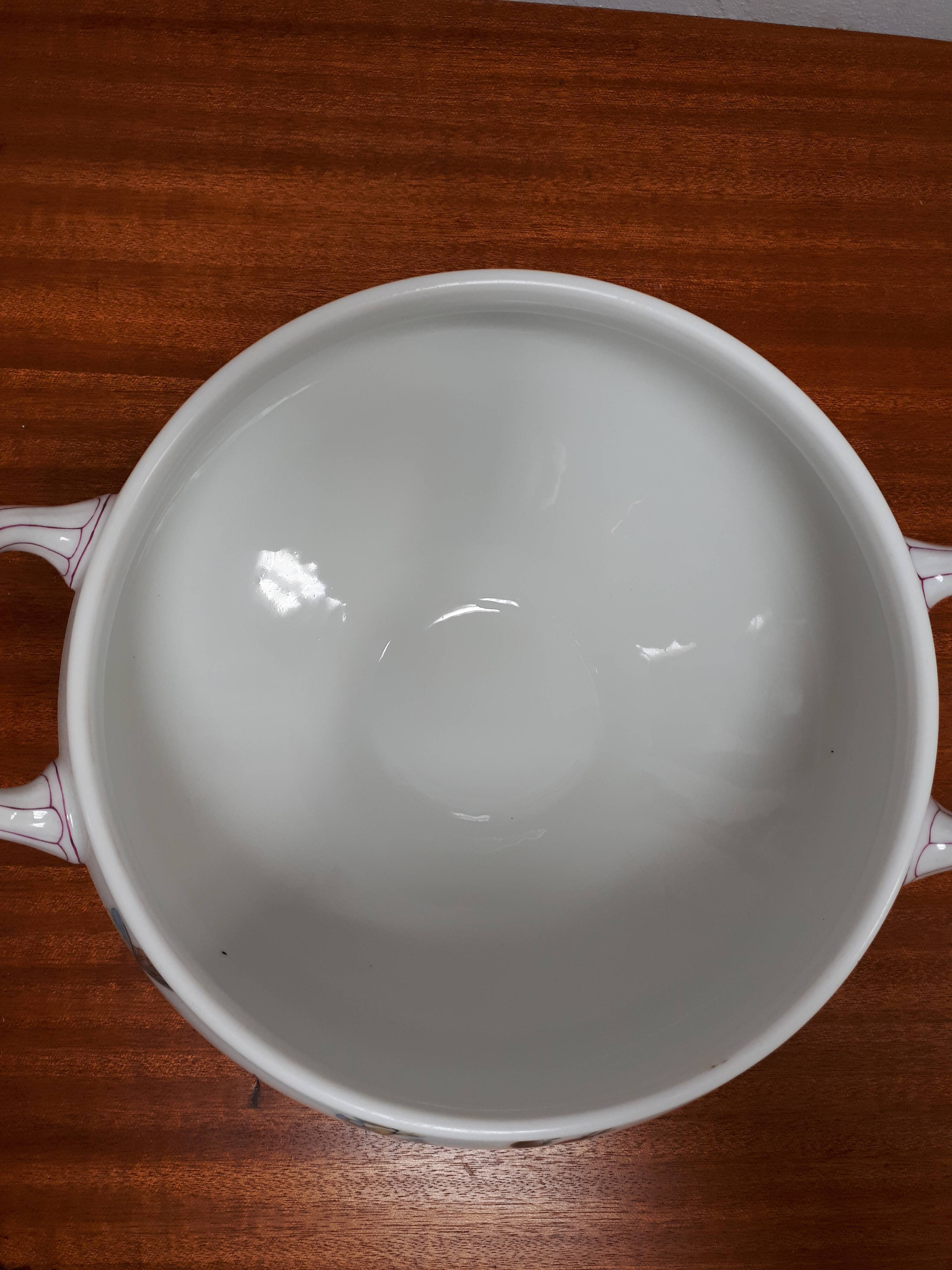 Vegetable soup tubeware XIX th flowers Grand Dépot Drouot