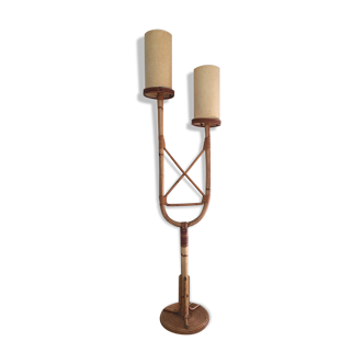 Vintage rattan lamppost