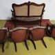 Rococo salon set in walnut, 19th century